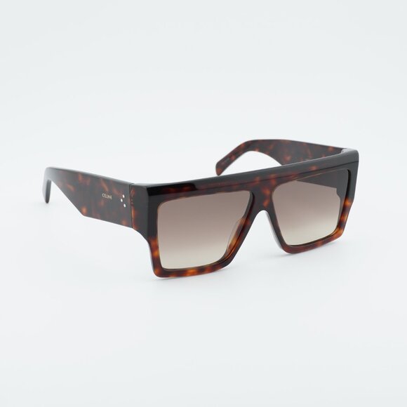 Celine CL40092I 52F Sunglasses Havana Square Frame, Brown Lenses main image 9